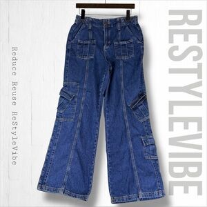 BDG URBAN OUTFITTERS Women’s Size 29 Denim Jeans Y2K Cargo Fit High Rise Baggy